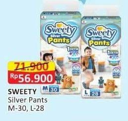 Promo Harga Sweety Silver Pants M30, L28 28 pcs - Alfamart