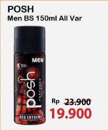 Promo Harga Posh Men Perfumed Body Spray All Variants 150 ml - Alfamart