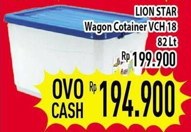 Promo Harga LION STAR Wagon Container VC-18 (82ltr)  - Hypermart