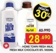 Promo Harga Hometown Fresh Milk Chocolate, Plain 1000 ml - Superindo