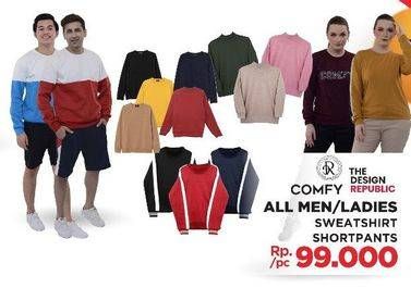 Promo Harga COMFY All Men/Ladies Sweatshirt & Shortpants  - LotteMart