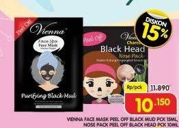 Promo Harga Vienna Face Mask/Vienna Black Head Nose Pack  - Superindo