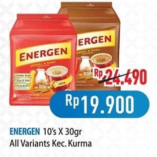 Promo Harga Energen Cereal Instant Kecuali Kurma per 10 sachet 30 gr - Hypermart