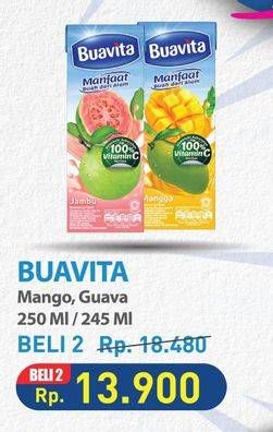 Promo Harga Buavita Fresh Juice Mango, Guava 250 ml - Hypermart