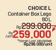 Promo Harga Choice L Container Box Lego 80000 ml - LotteMart