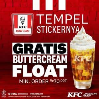 Promo Harga Gratis Buttercream Float  - KFC