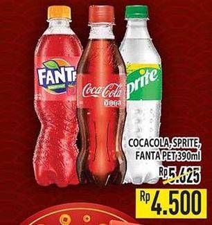 Cocacola, Sprite, Fanta Pet 390ml