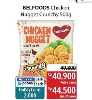 Promo Harga Belfoods Nugget Chicken Nugget Crunchy 500 gr - Alfamidi