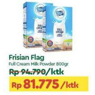 Promo Harga Frisian Flag Susu Bubuk Full Cream 800 gr - TIP TOP