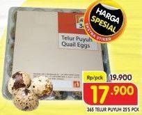 Promo Harga 365 Telur Puyuh 25 pcs - Superindo