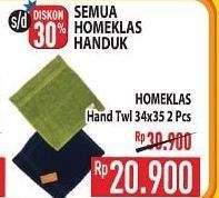 Promo Harga HOMEKLAS Hand Towel 34x35  - Hypermart