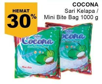 Promo Harga COCONA Nata De Coco Mini Bite 1000 gr - Giant