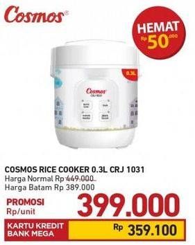 Promo Harga COSMOS CRJ 1031 Rice Cooker  - Carrefour