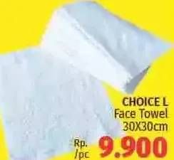 Promo Harga CHOICE L Face Towel 30x30cm  - LotteMart