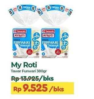 Promo Harga My Roti Roti Tawar Funwari 380 gr - TIP TOP