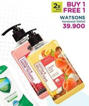 Promo Harga WATSONS Cream Hand Soap 500 ml - Watsons
