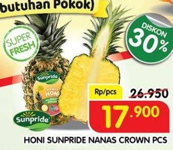 Promo Harga SUNPRIDE Nanas Honi Crown  - Superindo