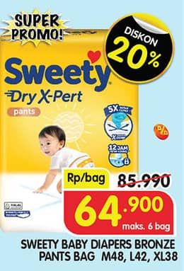 Promo Harga Sweety Bronze Pants Dry X-Pert M48, L42, XL38 38 pcs - Superindo