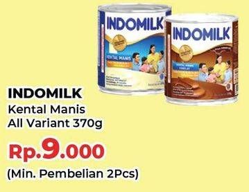 Promo Harga INDOMILK Susu Kental Manis All Variants 370 gr - Yogya