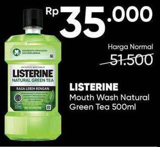 Promo Harga LISTERINE Mouthwash Antiseptic Natural Green Tea 500 ml - Guardian