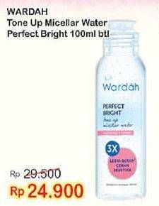 Promo Harga WARDAH Perfect Bright Tone Up Micellar 100 ml - Indomaret
