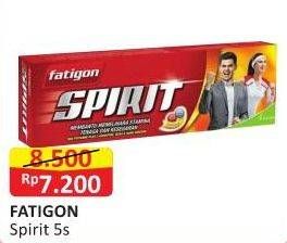 Promo Harga FATIGON Spirit Suplemen Penambah Tenaga 5 pcs - Alfamart