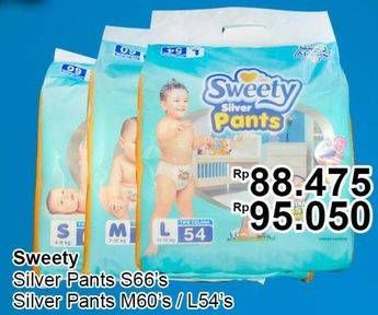Promo Harga SWEETY Silver Pants S66, M60, L54  - TIP TOP