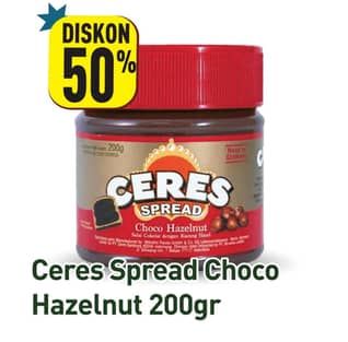 Promo Harga Ceres Choco Spread Choco Hazelnut 200 gr - Hypermart