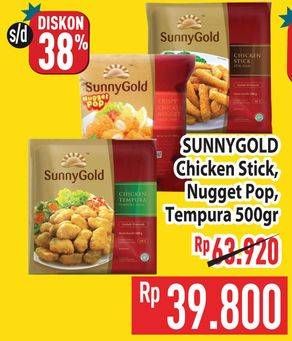 Promo Harga Sunny Gold Chicken Stick/Nugget Pop/Tempura  - Hypermart