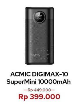 Acmic DIGIMAX-10 SuperMini Power Bank 10.000mAh  Diskon 11%, Harga Promo Rp399.000, Harga Normal Rp449.000