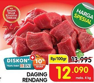 Promo Harga Daging Rendang Sapi per 100 gr - Superindo