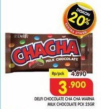 Promo Harga DELFI CHA CHA Chocolate Milk Chocolate 25 gr - Superindo