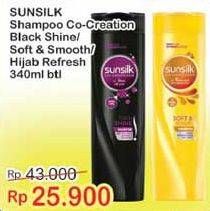 Promo Harga SUNSILK Shampoo Black Shine, Hijab Refresh, Soft And Smooth 340 ml - Indomaret