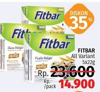 Promo Harga FITBAR Makanan Ringan Sehat All Variants per 5 pcs 22 gr - LotteMart