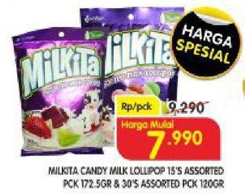 Promo Harga MILKITA Milk Lollipop 172 gr - Superindo