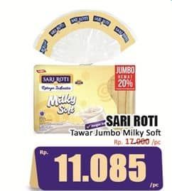 Promo Harga Sari Roti Roti Tawar Milky Soft 540 gr - Hari Hari