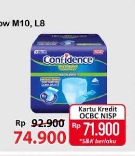 Promo Harga Confidence Adult Diapers Heavy Flow L8, M10 8 pcs - Alfamart