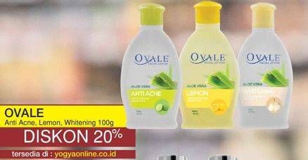 Promo Harga OVALE Facial Lotion Anti Acne, Lemon, Whitening 100 ml - Yogya