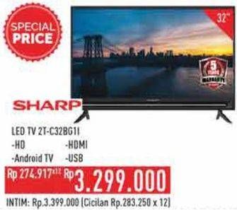 Promo Harga Sharp 2T-C32BG1 | LED TV 32 inch  - Hypermart