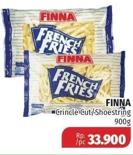Promo Harga FINNA French Fries Crinkle Cut, Shoestring 900 gr - Lotte Grosir