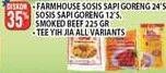 Promo Harga Farmhouse Sosis Sapi Goreng, Smoked Beef  - Hypermart