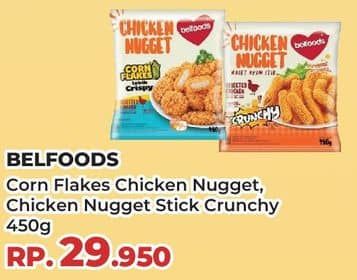 Promo Harga Belfoods Nugget Cornflakes, Chicken Nugget Crunchy 450 gr - Yogya