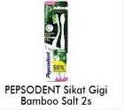 Promo Harga PEPSODENT Sikat Gigi Bamboo Salt 2 pcs - Alfamart