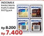 Promo Harga Indomilk Susu Kental Manis Cokelat, Plain per 6 sachet 37 gr - Indomaret