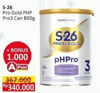 Promo Harga S26 Procal Gold pHPro Tahap 3 800 gr - Alfamart