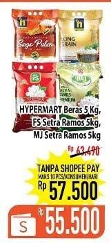 Promo Harga HYPERMART Beras / FS Setra Ramos / MJ Setra Ramos 5kg  - Hypermart