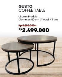 Promo Harga Courts Gusto Coffee Table 2Pcs Mdf   - COURTS