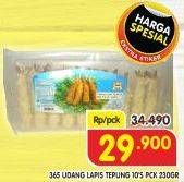 Promo Harga 365 Udang Lapis Tepung per 10 pcs 230 gr - Superindo