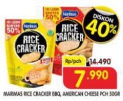 Promo Harga Marimas Rice Cracker BBQ, Cheese 50 gr - Superindo