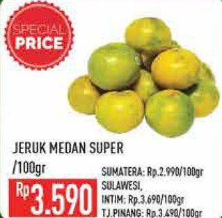 Promo Harga Jeruk Medan Super per 100 gr - Hypermart